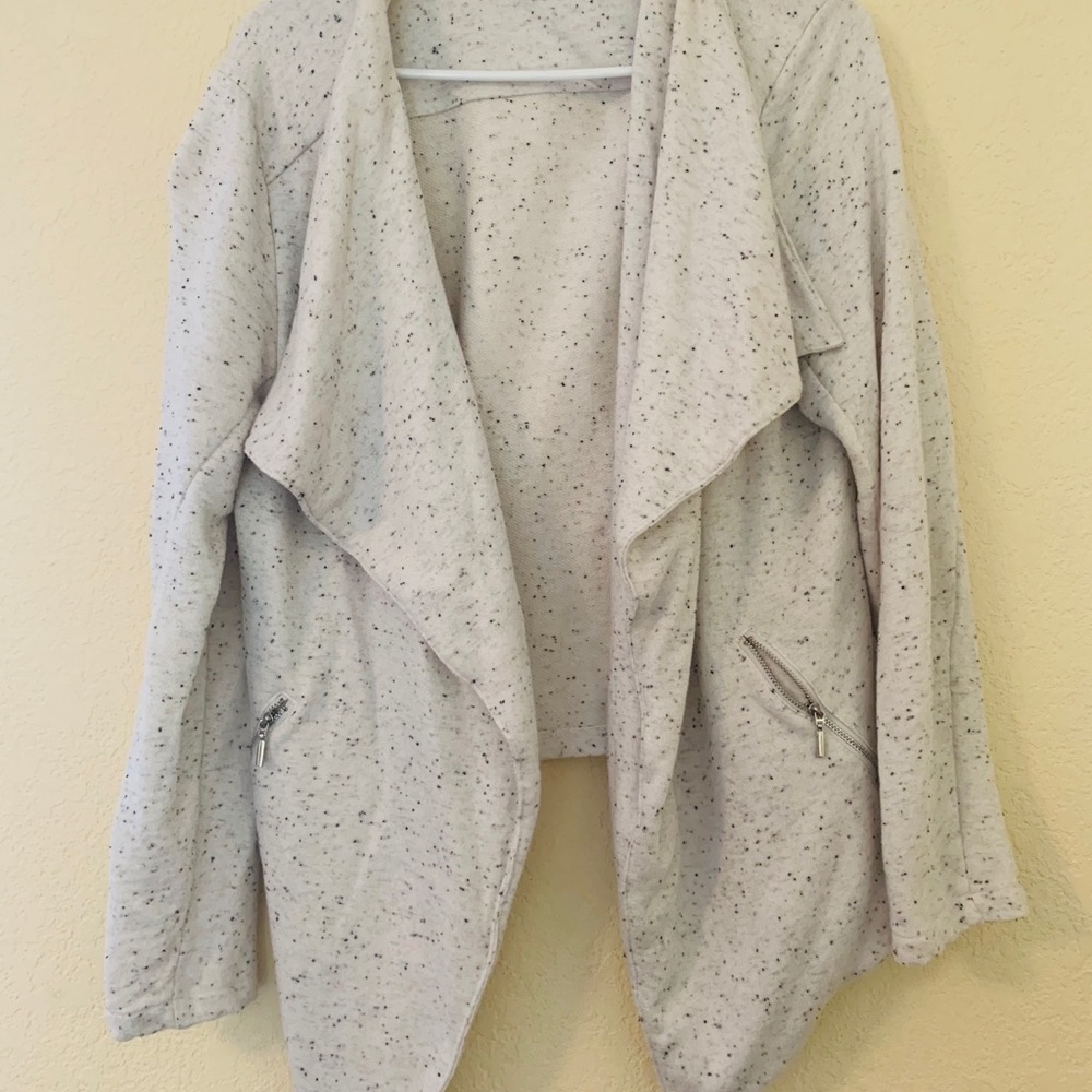 XL Heathered Cotton Moto Jacket